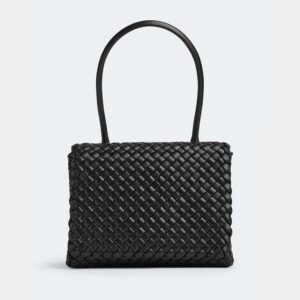 Bottega Veneta Women Patti Top Handle Bag in Lambskin-Black