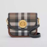 Burberry Women Check and Leather Small Elizabeth Bag
