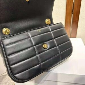 CHAIN SHOULDER BAG MATELASSE MONOCHROME CELINE IN QUILTED GOATSKIN