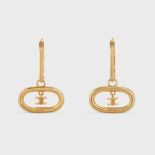 Celine Women Maillon Triomphe Mobile Earrings in Brass with Gold Finish
