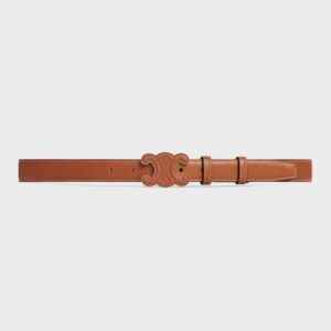 Celine Women Medium Cuir Triomphe Belt in Natural Calfskin