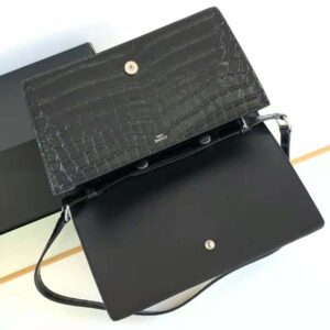 trapeze triomphe bag in shiny calfskin black