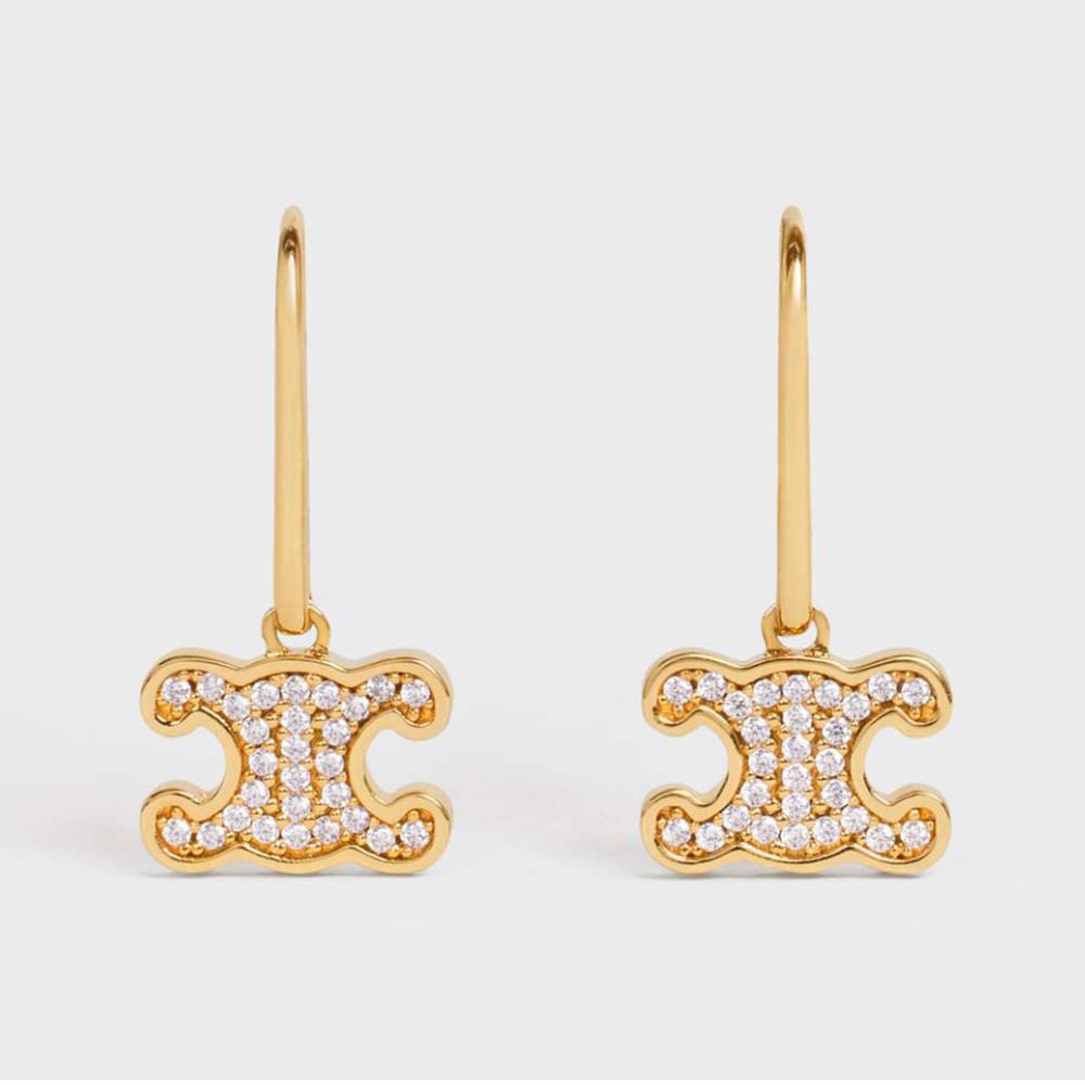 TRIOMPHE MOBILE EARRINGS IN BRASS WITH GOLD FINISH - GOLD