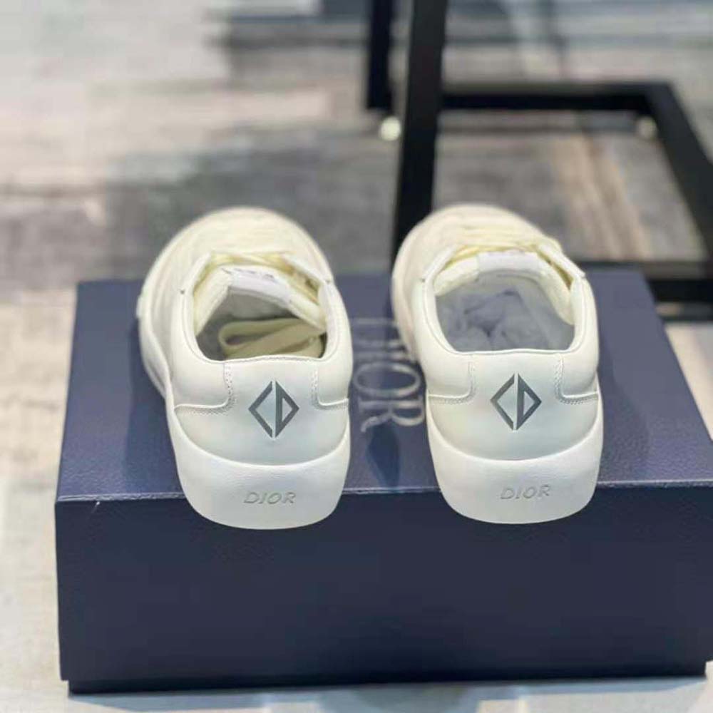 Dior Men B101 Sneaker Cream Smooth Calfskin and Greige Nubuck