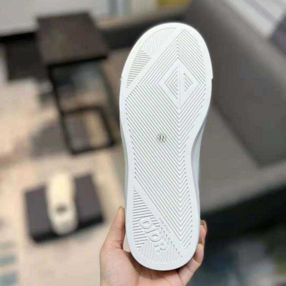 Dior Men B101 Sneaker Cream Smooth Calfskin and Greige Nubuck
