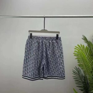 Dior Men Chez Moi Short Blue Dior Oblique Silk Twill