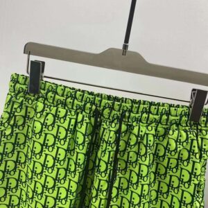 Dior Men Chez Moi Short Green Dior Oblique Silk Twill