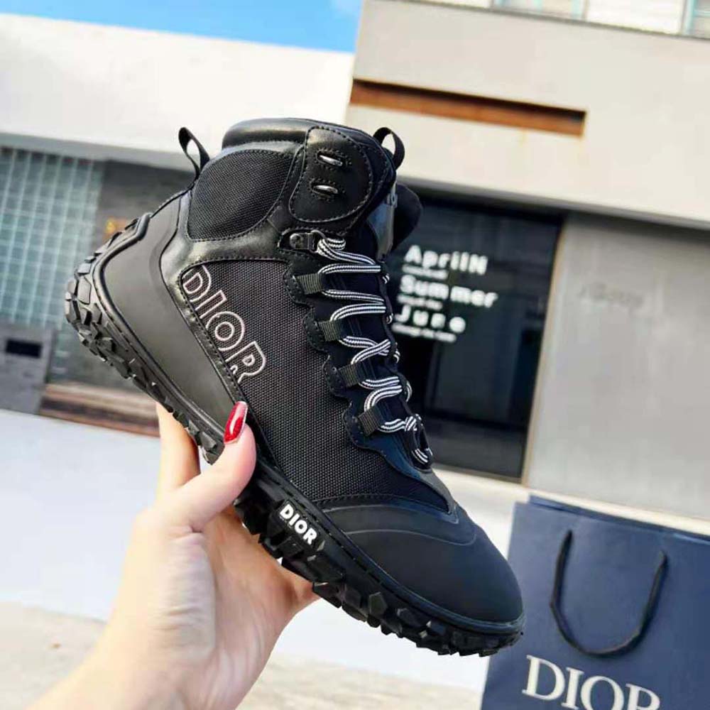 Dior - Diorizon Ankle Boot Beige and Black Dior Oblique Jacquard and Black Rubber - Size 43 - Men