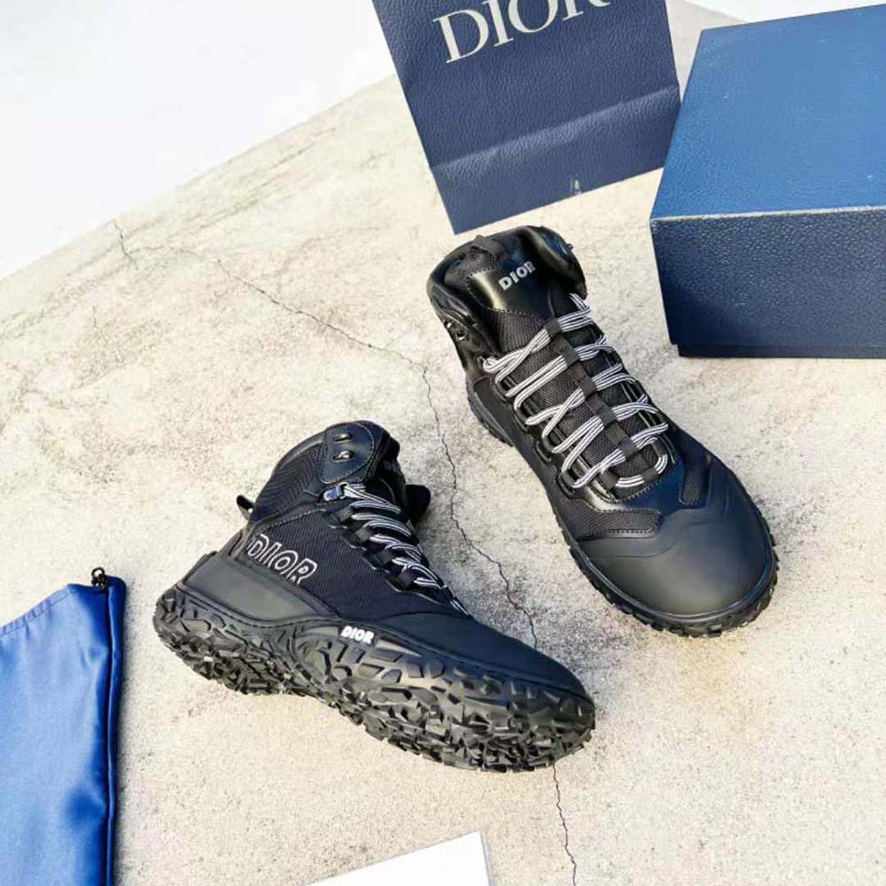 Dior - Diorizon Ankle Boot Beige and Black Dior Oblique Jacquard and Black Rubber - Size 43 - Men