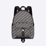 Dior Men Explorer Backpack Beige and Black Dior Oblique Jacquard