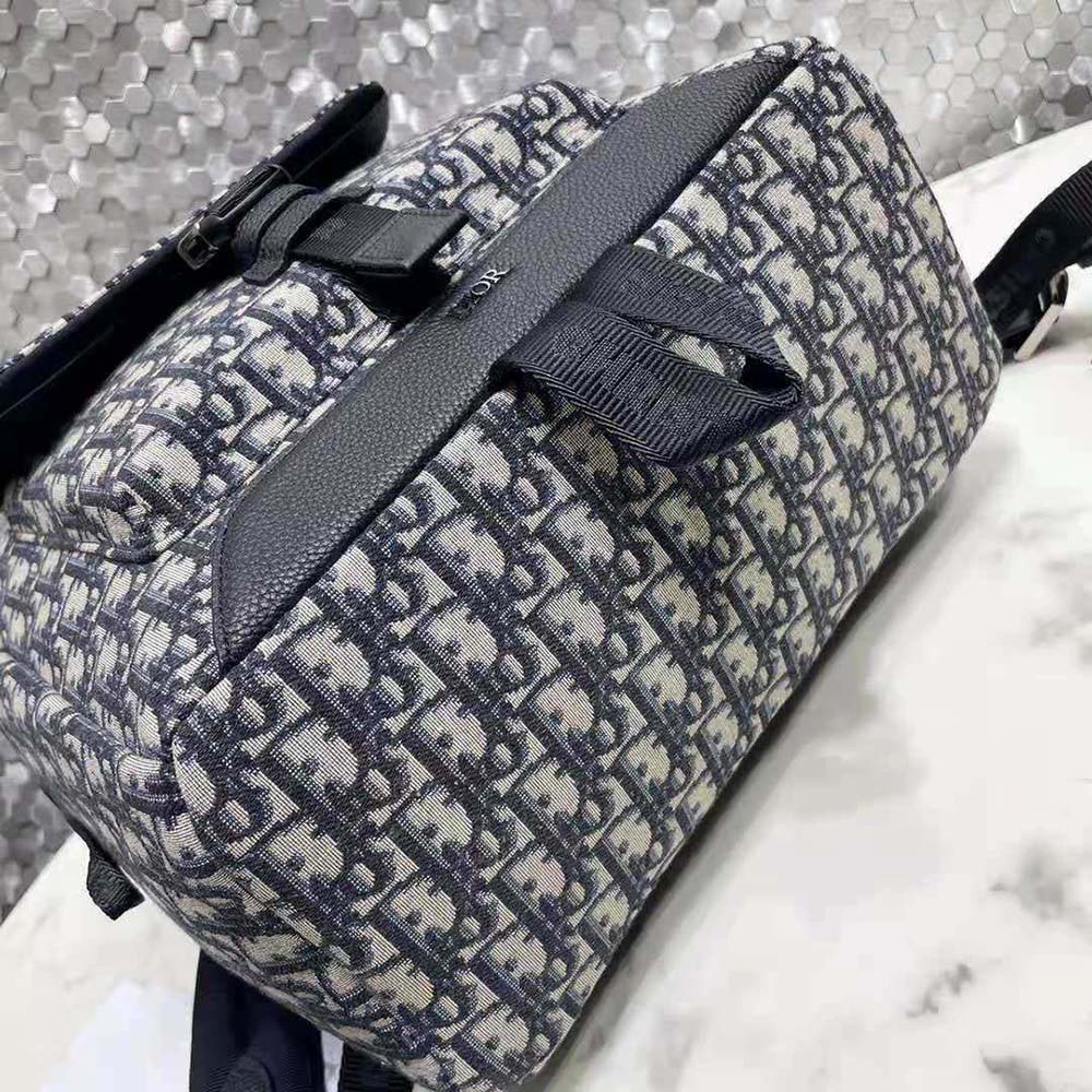 Dior Men Explorer Backpack Beige and Black Dior Oblique Jacquard 5 Dior Men Explorer Backpack Beige and Black Dior Oblique Jacquard - Image 5