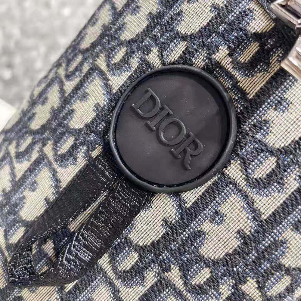 Dior Men Explorer Backpack Beige and Black Dior Oblique Jacquard 9 Dior Men Explorer Backpack Beige and Black Dior Oblique Jacquard - Image 9