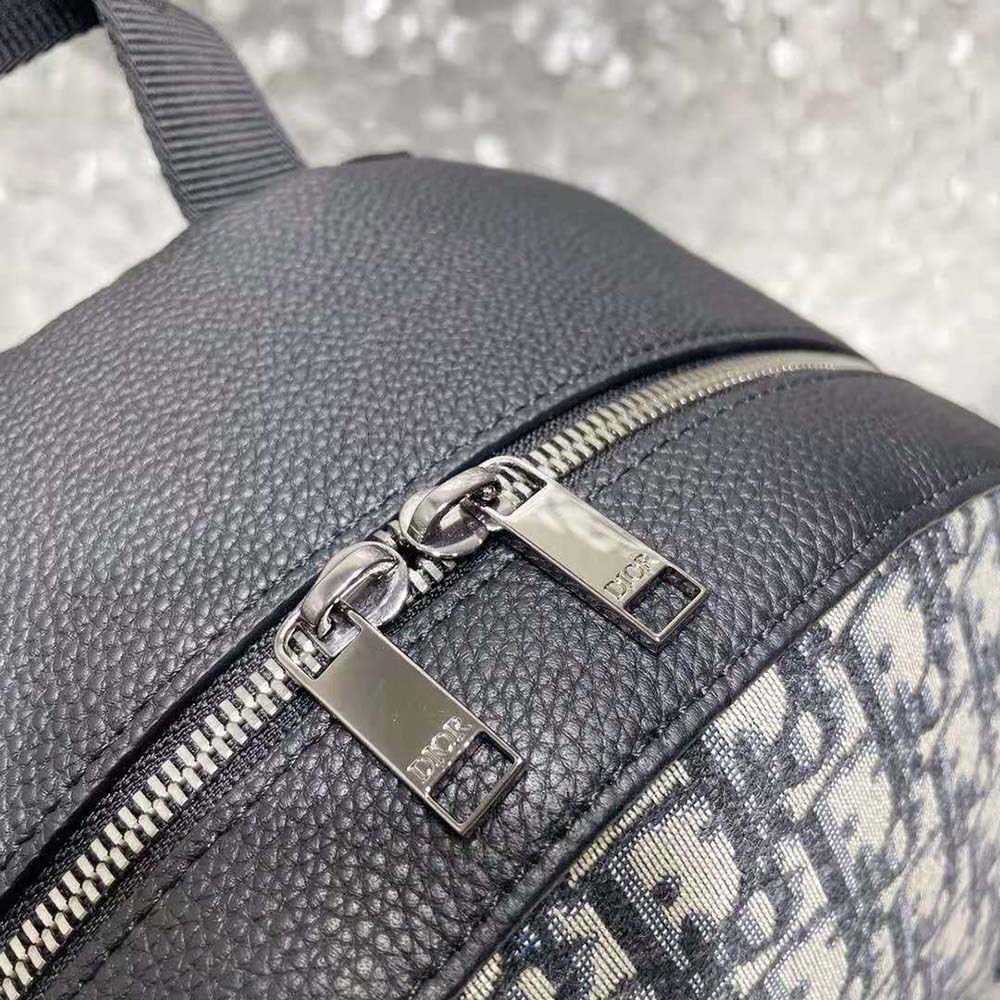 Dior Men Explorer Backpack Beige and Black Dior Oblique Jacquard 6 Dior Men Explorer Backpack Beige and Black Dior Oblique Jacquard - Image 6