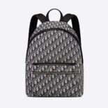 Dior Men Rider Backpack Beige and Black Dior Oblique Jacquard