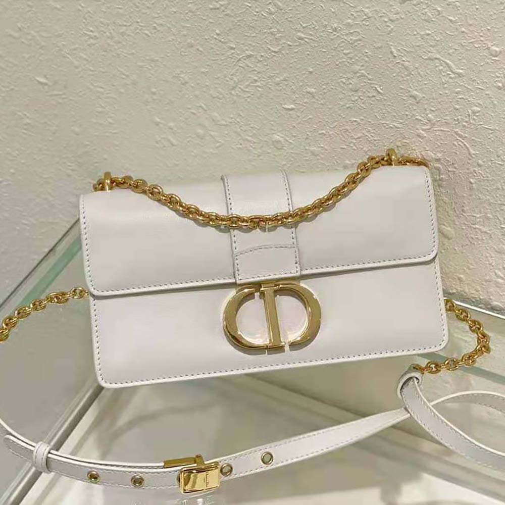 Christian Dior CD1 30 Montaigne East-West Bag with Chain, Gold, One Size