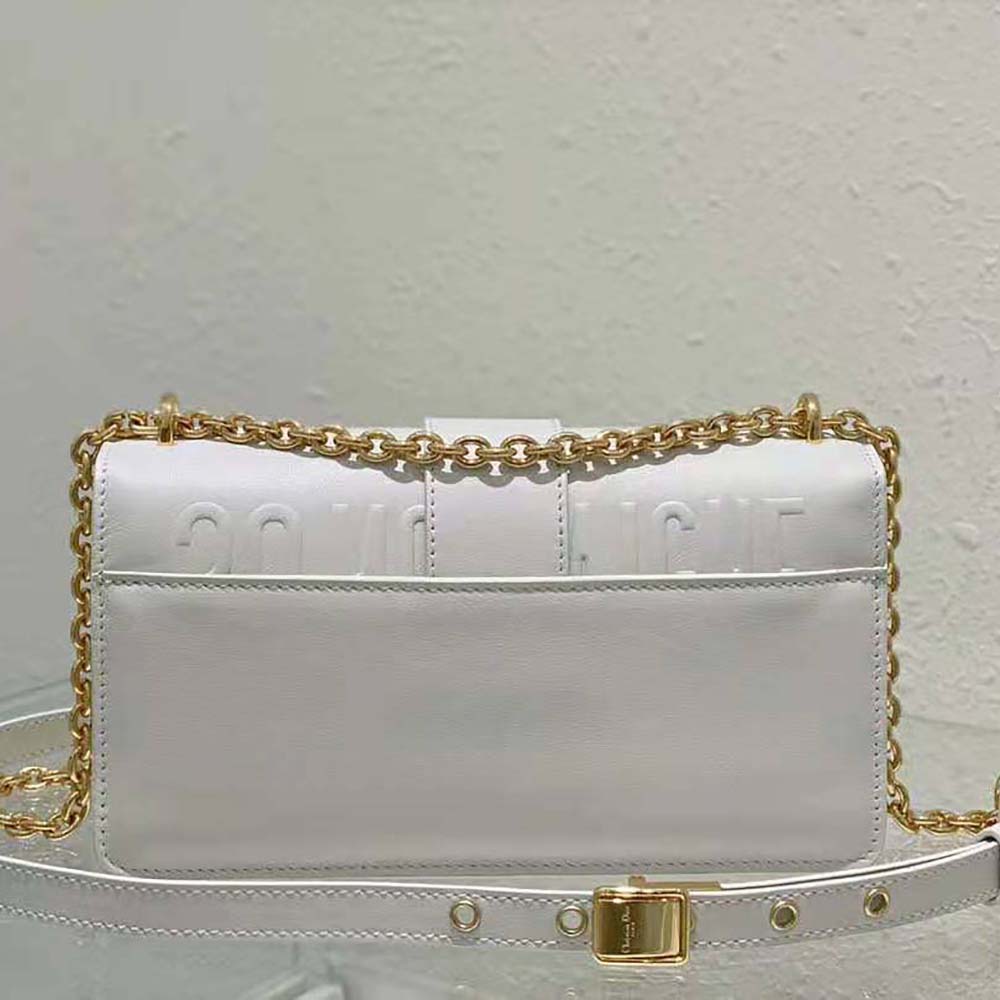 Dior - 30 Montaigne East-West Bag with Chain Latte Calfskin - Women