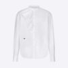 Dior Women Blouse with Ruffles White Cotton Poplin