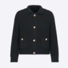 Dior Women Cropped Jacket Black Wool Knit