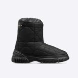 Dior Women Frost Ankle Boot Black Cannage Quilted Nylon and Shearling