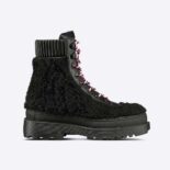 Dior Women Hike Ankle Boot Black Calfskin and Shearling
