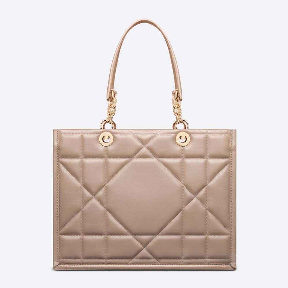 Dior - Medium Dior Essential Tote Bag Black Archicannage Calfskin - Women