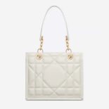 Dior Women Medium Dior Essential Tote Bag White Archicannage Calfskin