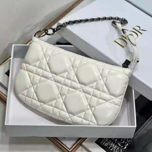 Dior Caro Box Bag Latte Quilted Macrocannage Calfskin