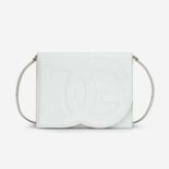 Dolce Gabbana D&G Women Calfskin DG Logo Bag Crossbody Bag-White