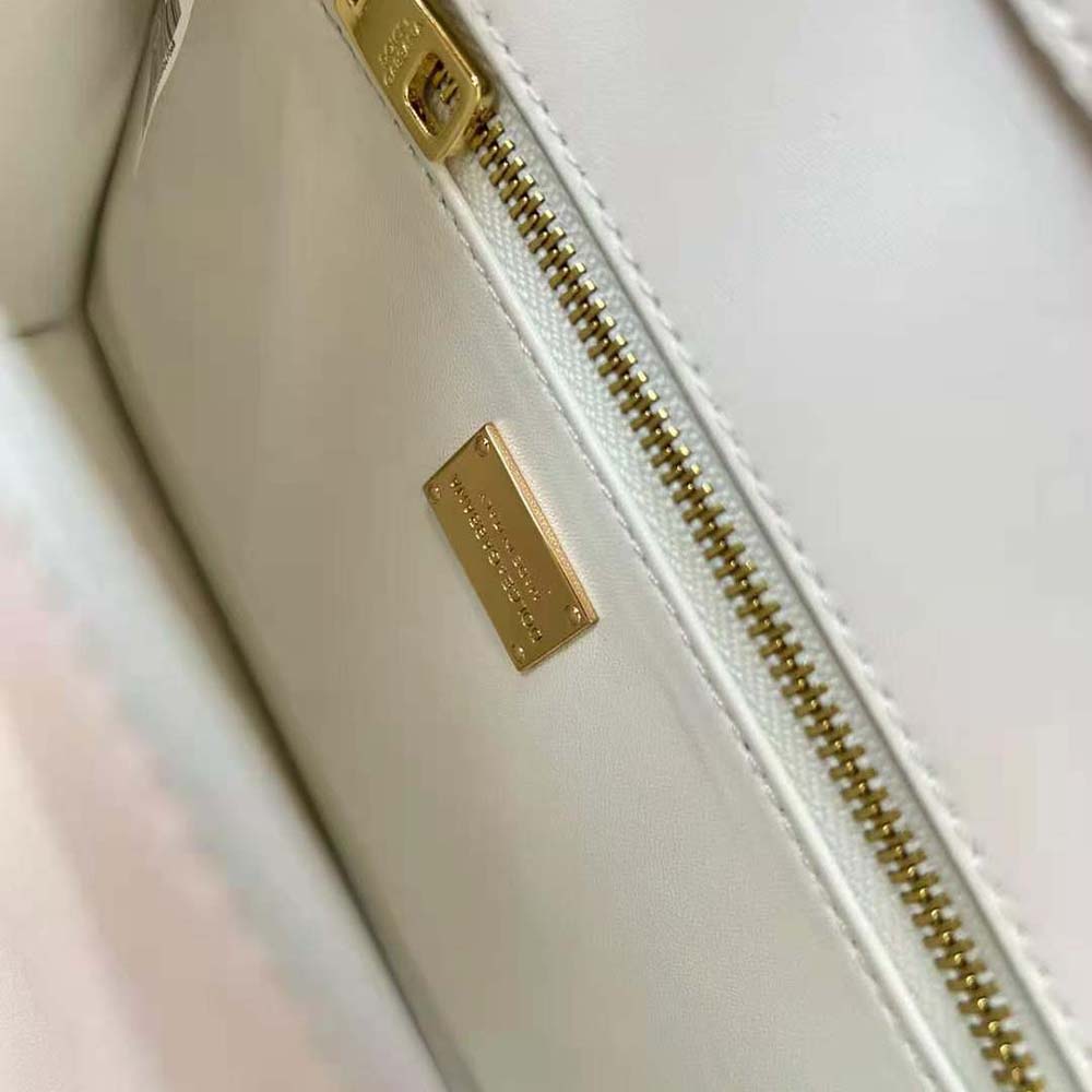 Dolce Gabbana D&G Women Calfskin DG Logo Bag Crossbody Bag-White 9 Dolce Gabbana D&G Women Calfskin DG Logo Bag Crossbody Bag-White - Image 9