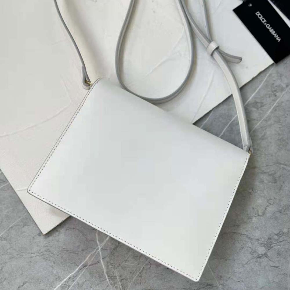 Dolce Gabbana D&G Women Calfskin DG Logo Bag Crossbody Bag-White 4 Dolce Gabbana D&G Women Calfskin DG Logo Bag Crossbody Bag-White - Image 4