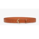 Fendi Women Brown Leather Belt