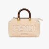 Fendi Women By The Way Mini Light Pink Sheepskin Small Boston Bag