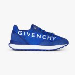 Givenchy Men GIV Runner Sneakers in Suede Leather and Nylon-Blue