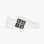 Givenchy Unisex Sneakers City Sport in Leather with Tag Effect 4G Print-Black