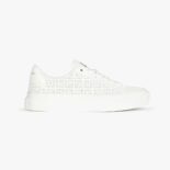 Givenchy Unisex Sneakers in 4G Perforated Leather-White