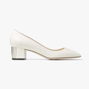 Jimmy Choo Women Rydea Pump 45 Latte Nappa Leather Pumps