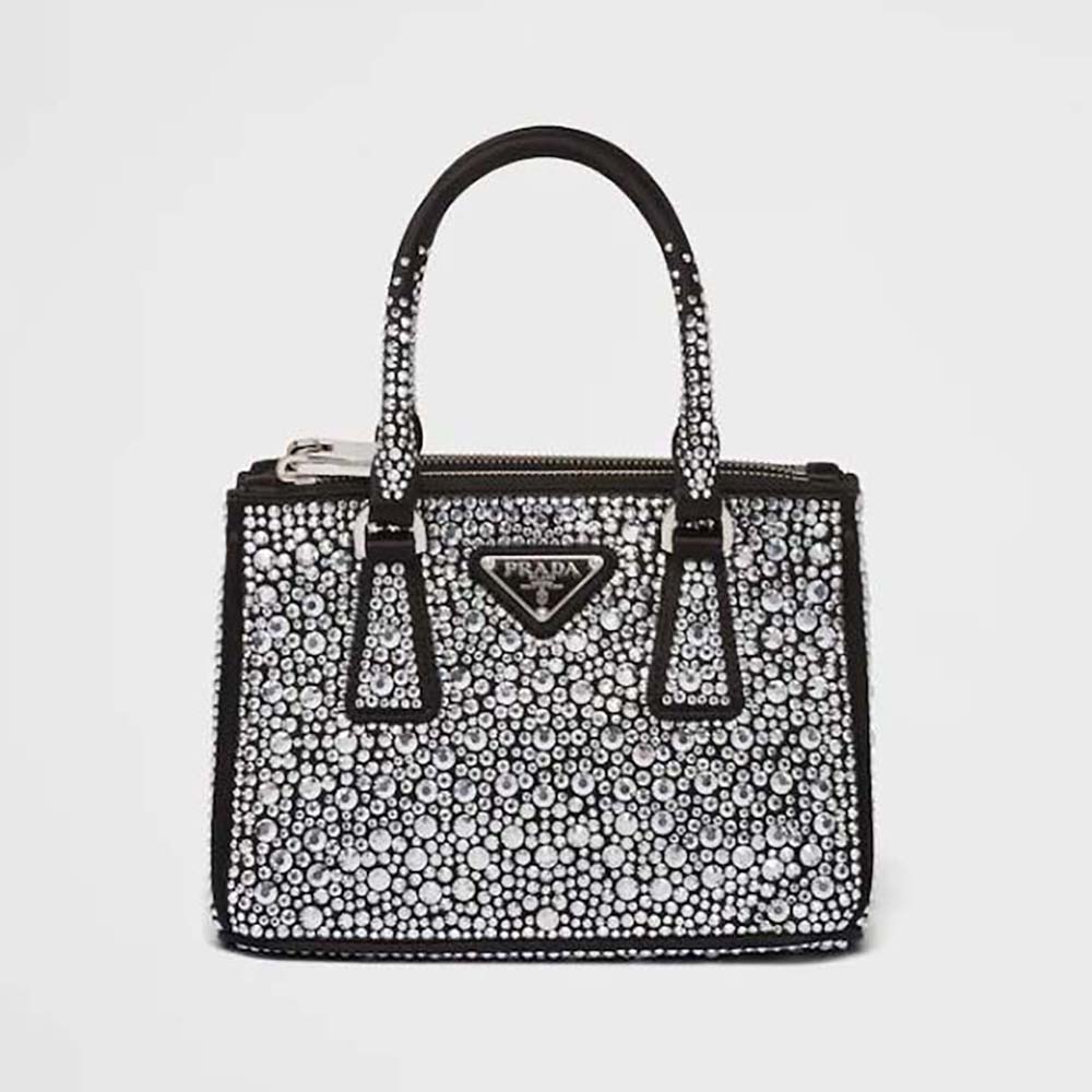 Prada Satin Bag With Crystals (Full Black) – The Luxury Shopper