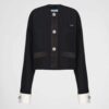 Prada Women Kid Mohair Jacket-Black