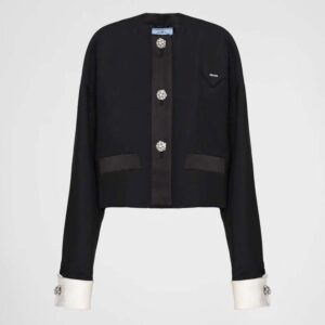 Prada Women Kid Mohair Jacket-Black