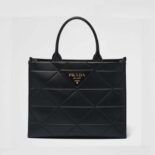 Prada Women Large Leather Handbag-Black