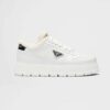 Prada Women Leather and Shearling Sneakers-White 10 Prada Women Leather and Shearling Sneakers-White