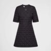 Prada Women Short-Sleeved Re-Nylon Dress-Black