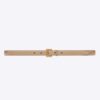Saint Laurent YSL Women Cassandre Thin Belt with Square Buckle in Lacquered Leather