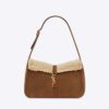 Saint Laurent YSL Women Le 5 à 7 Hobo Bag in Suede and Shearling