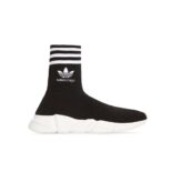 Balenciaga Unisex adidas Speed Sneaker in Black Knit and White Sole Unit is Done in Collaboration with Adidas