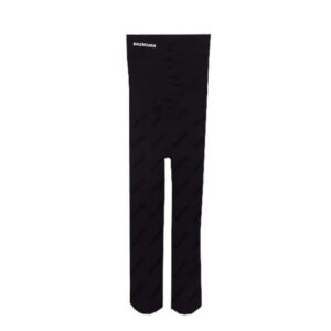 Balenciaga Women BB Monogram Tights in Black Jacquard