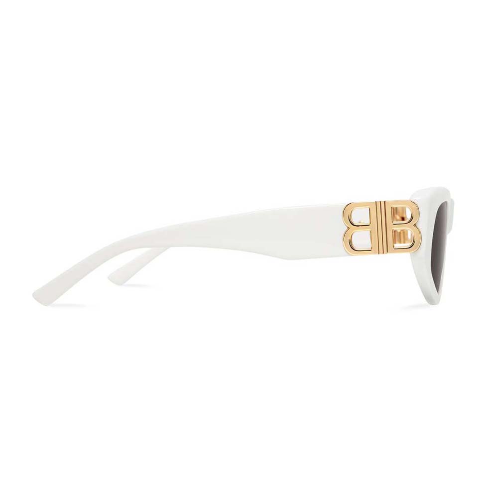 Balenciaga Women Dynasty D-Frame Sunglasses in White with Grey Lenses 3 Balenciaga Women Dynasty D-Frame Sunglasses in White with Grey Lenses - Image 3