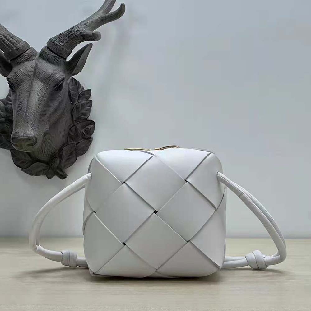 Bottega Veneta Women Mini Cassette Camera Bag-White 2 Bottega Veneta Women Mini Cassette Camera Bag-White - Image 2