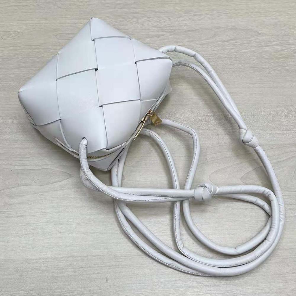 Bottega Veneta Women Mini Cassette Camera Bag-White 5 Bottega Veneta Women Mini Cassette Camera Bag-White - Image 5