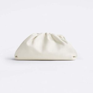 Bottega Veneta Women Teen Pouch Leather Clutch-White